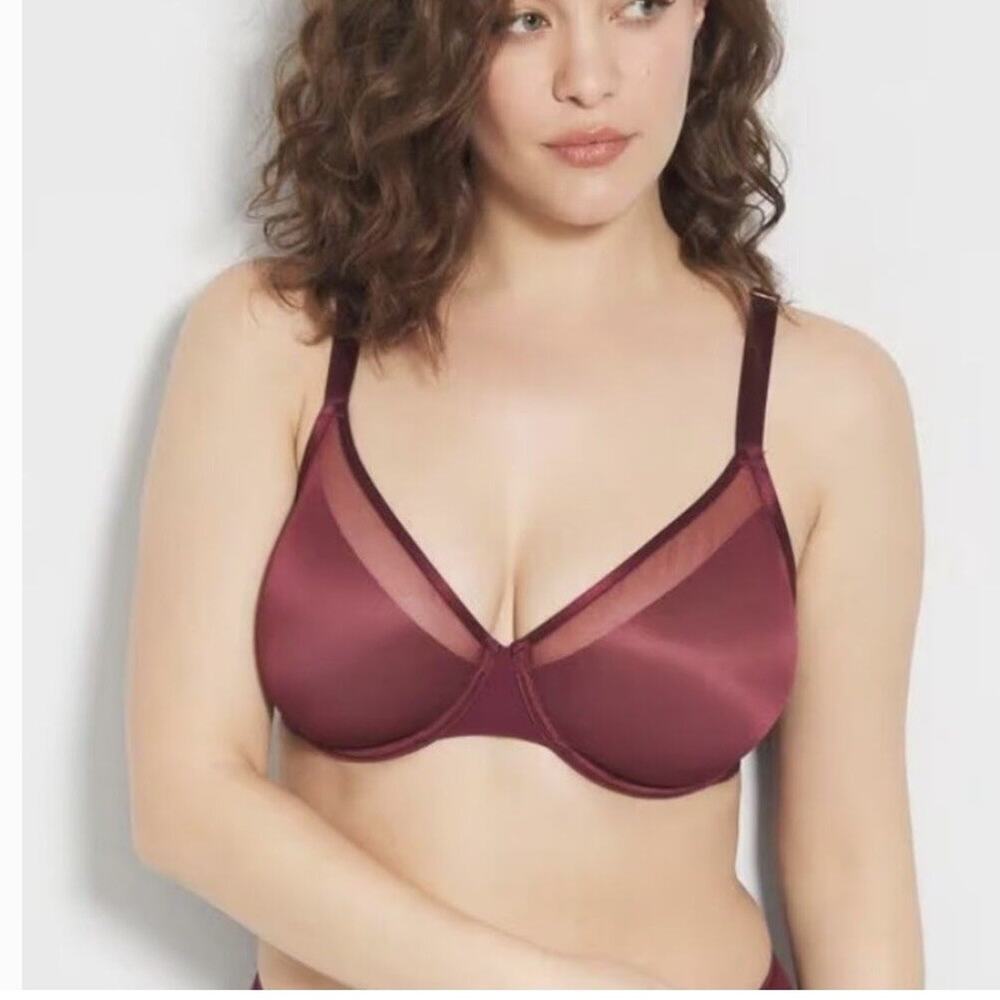 Soma Unbelievable Lift Perfect Coverage Bra Underwire Plum Velvet NEW 36DDD